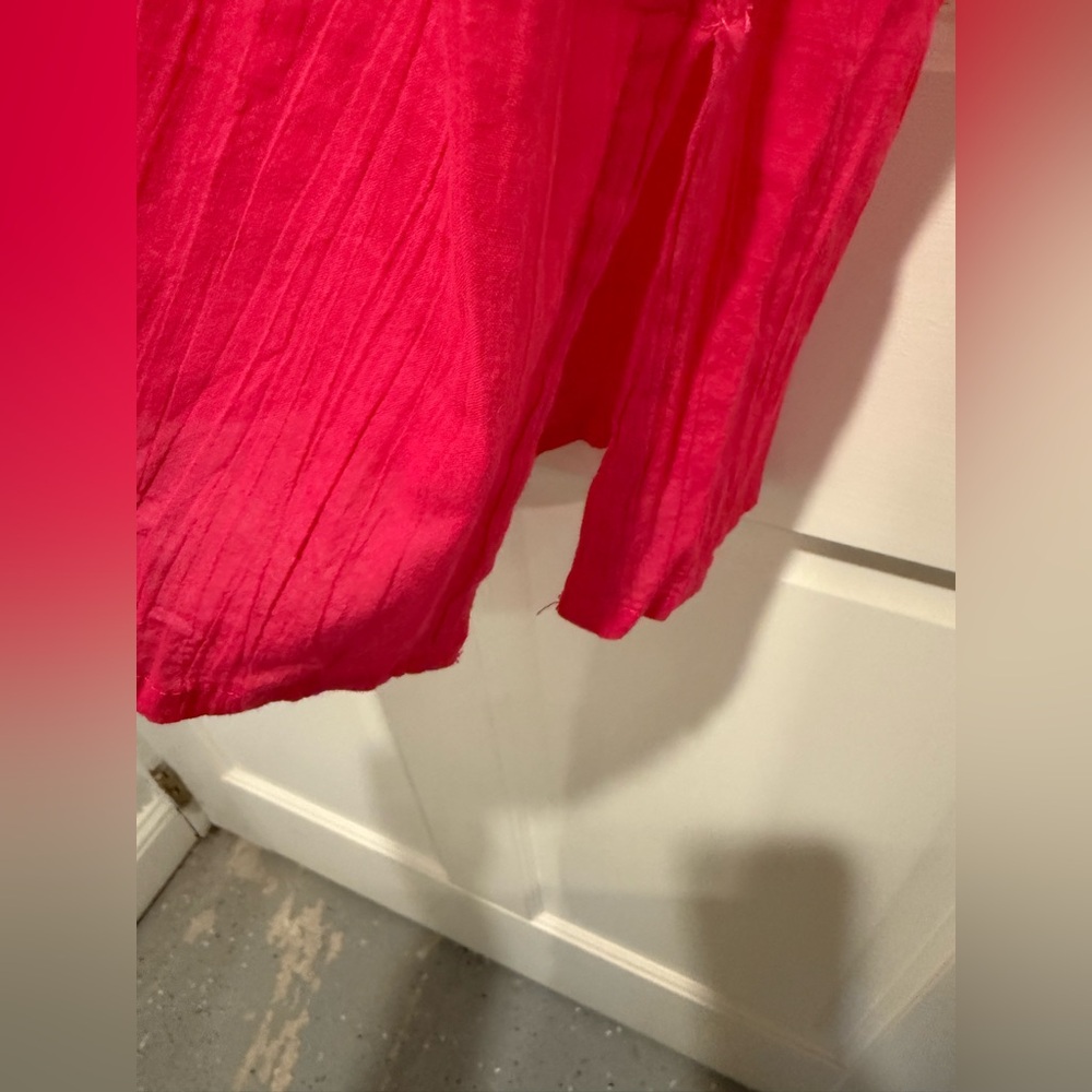 Ralph Lauren NWT Size XL Bright Pink Long Adjustable Sleeve Beach Cover-up - Picture 7 of 11